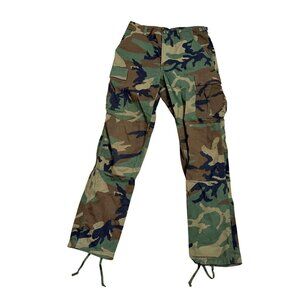 US Military Army Woodland Camo Uniform Cargo Pants Mens SZ Small Long Multicolor